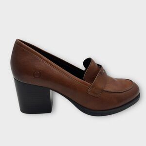 Born Brown Leather Loafers